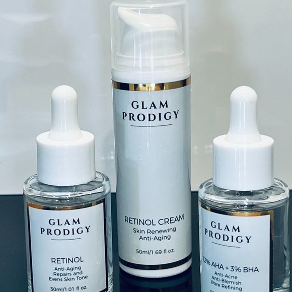 Glam Prodigy Skincare for fine lines/wrinkles (serum & cream) and acne serum - Picture 6 of 6